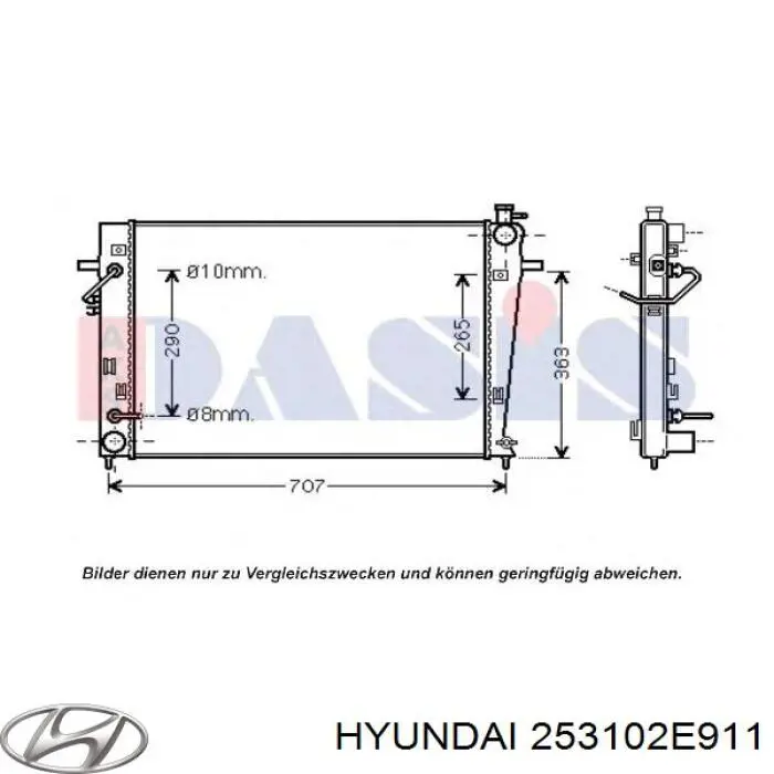 Купити 253102E911 Hyundai/Kia Радіатор двигуна