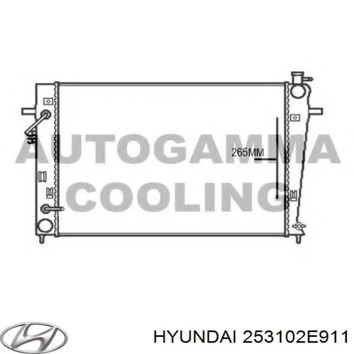 253102E911 Hyundai/Kia радіатор охолодження двигуна