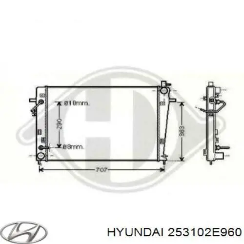 Купити 253102E960 Hyundai/Kia Радіатор двигуна