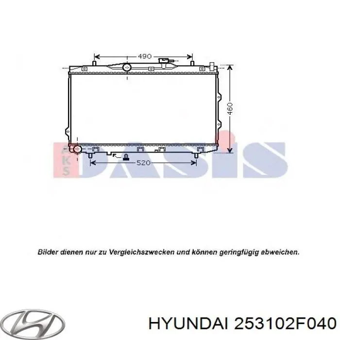 253102F040 Hyundai/Kia радіатор охолодження двигуна