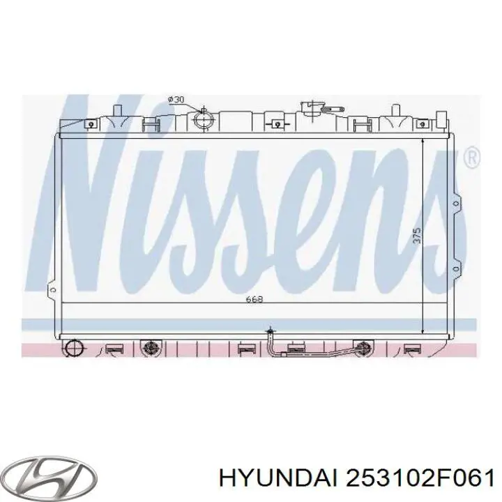 Купити 253102F061 Hyundai/Kia Радіатор двигуна