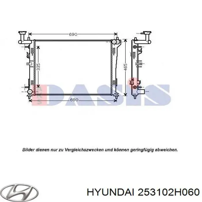 253102H060 Hyundai/Kia радіатор охолодження двигуна