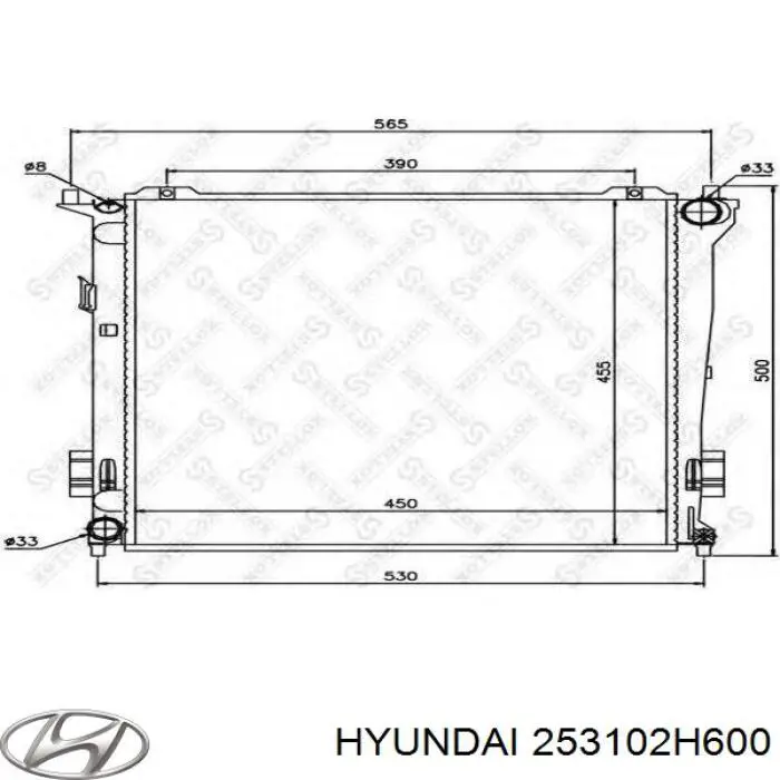 Радіатор основний Hyundai/Kia 253102H600 ціна, від 70.19 USD