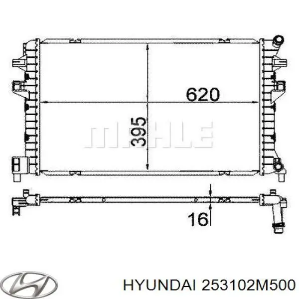 Радіатор 253102M500 Hyundai/Kia