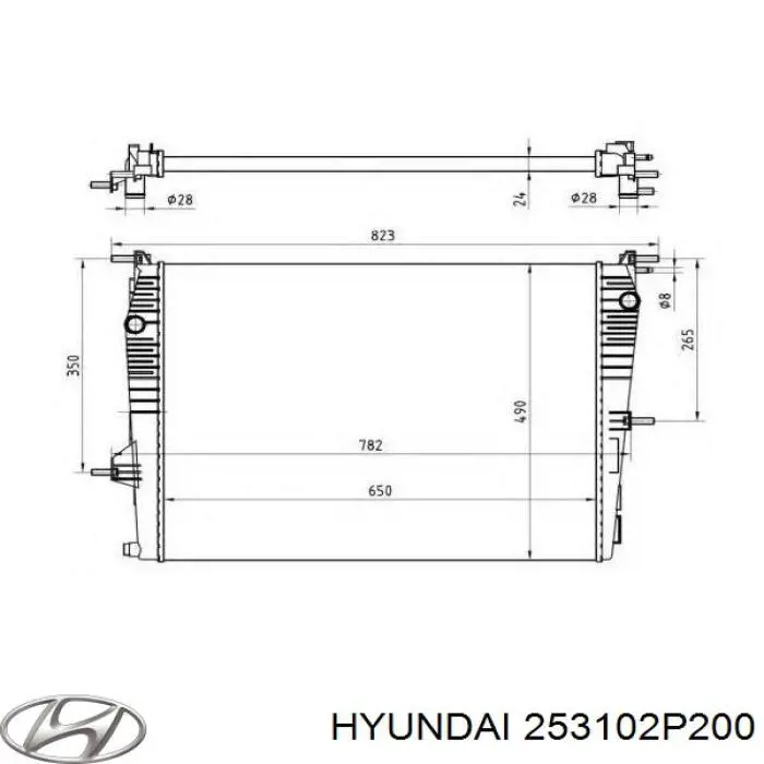 Купити 253102P200 Hyundai/Kia Радіатор двигуна