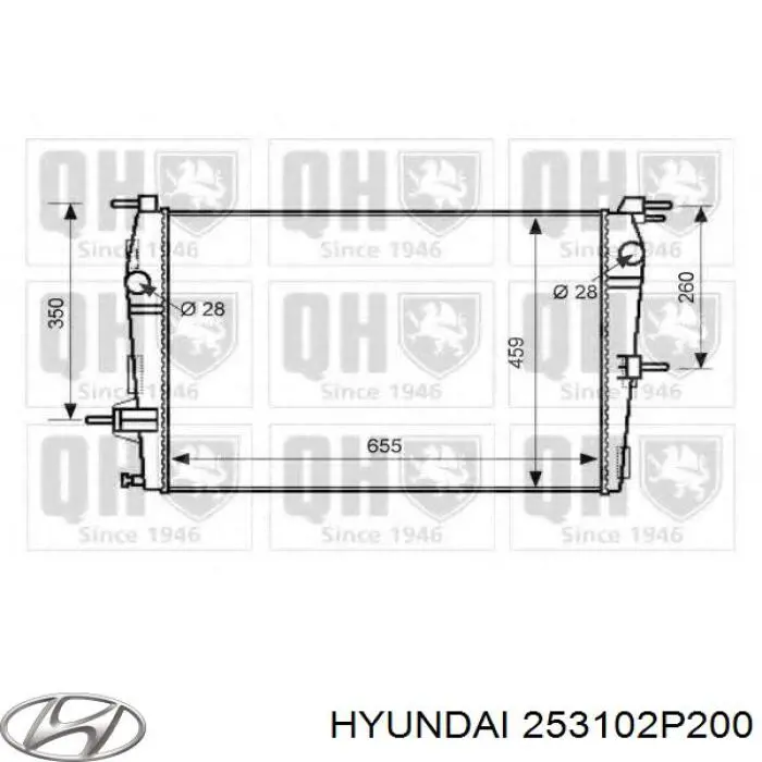 Радіатор основний Hyundai/Kia 253102P200 ціна, від 148.33 USD