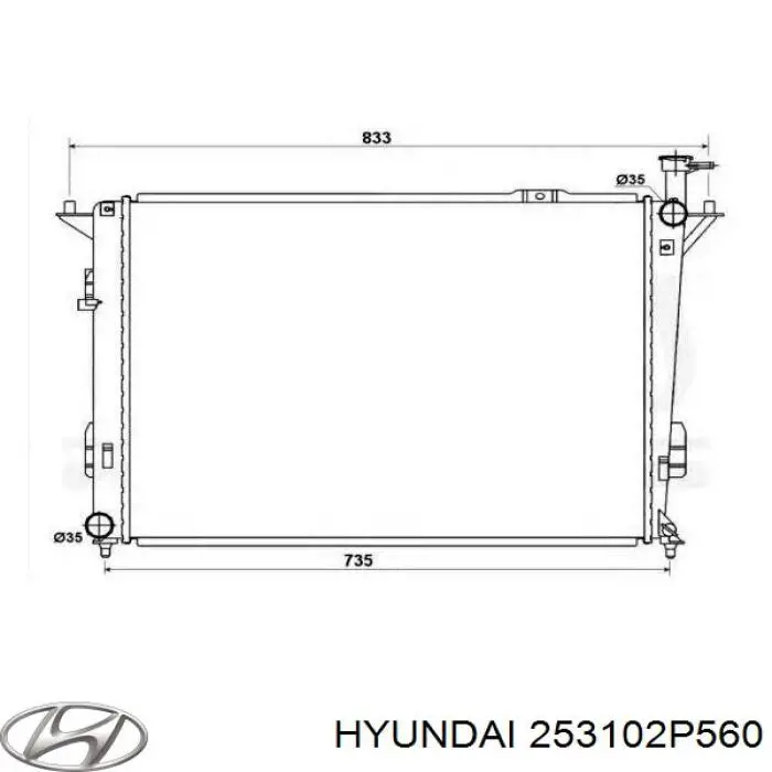 253102P560 Hyundai/Kia радіатор охолодження двигуна