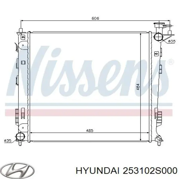 253102S000 Hyundai/Kia Радіатор охолодження двигуна