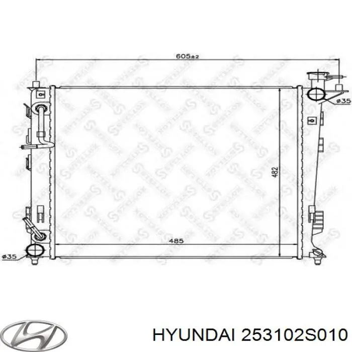 253102S010 Hyundai/Kia Радіатор охолодження двигуна