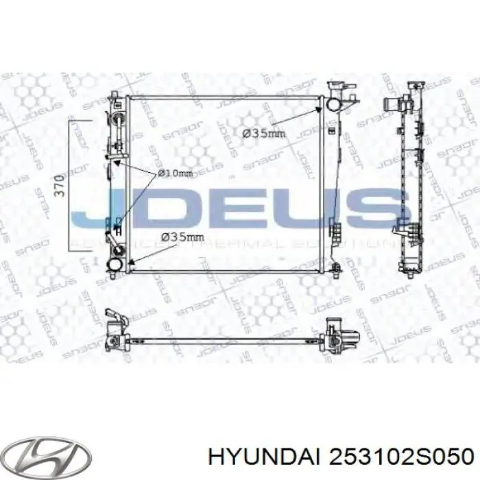 253102S050 Hyundai/Kia Радіатор охолодження двигуна