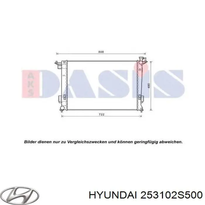 253102S500 Hyundai/Kia Радіатор охолодження двигуна
