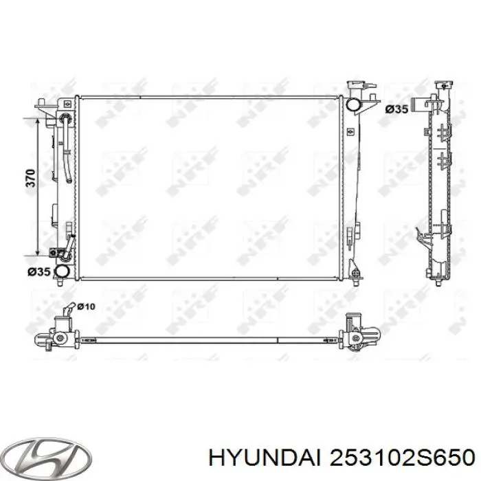 Радіатор основний Hyundai/Kia 253102S650 ціна, від 76.50 USD