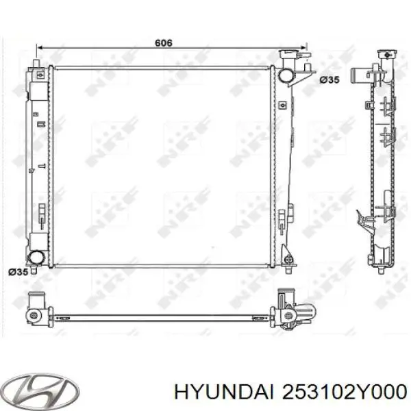 253102Y000 Hyundai/Kia радіатор охолодження двигуна