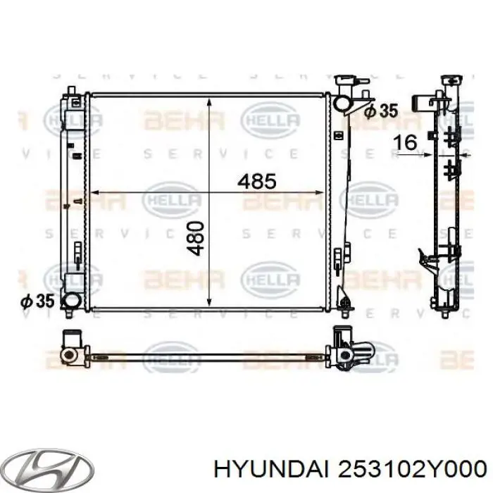 Купити 253102Y000 Hyundai/Kia Радіатор двигуна