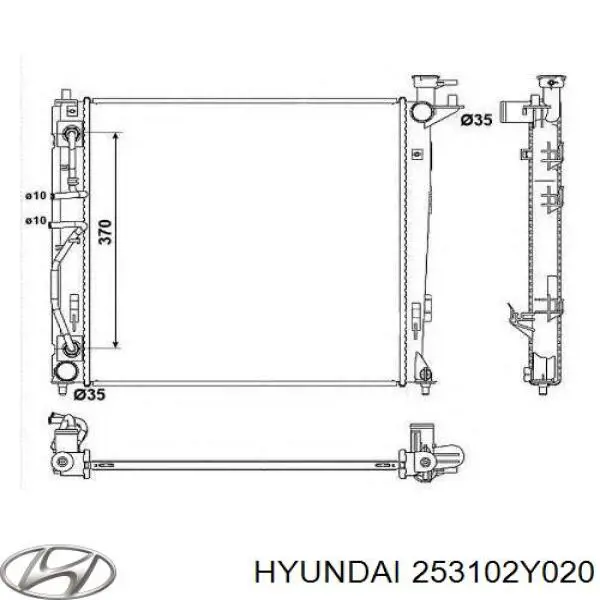 Радіатор 253102Y020 Hyundai/Kia