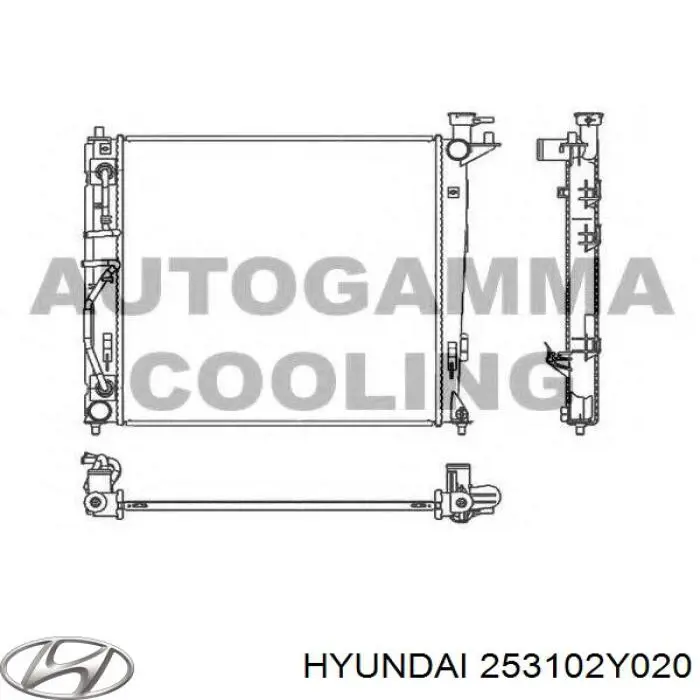 253102Y020 Hyundai/Kia радіатор охолодження двигуна