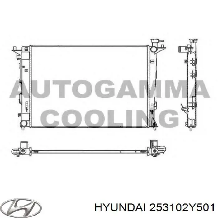 Купити 253102Y501 Hyundai/Kia Радіатор двигуна