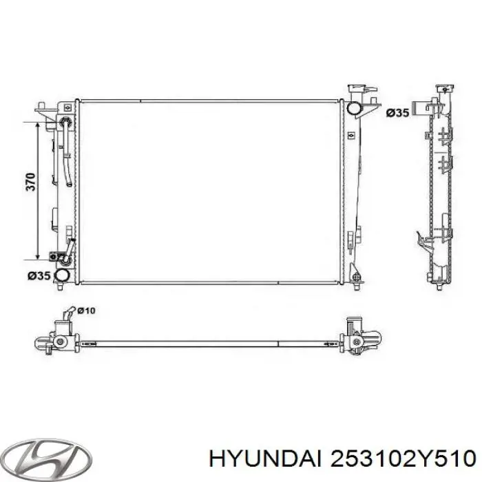253102Y510 Hyundai/Kia радіатор охолодження двигуна