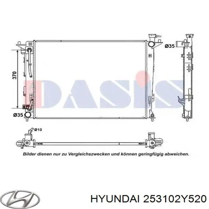 253102Y520 Hyundai/Kia радіатор охолодження двигуна