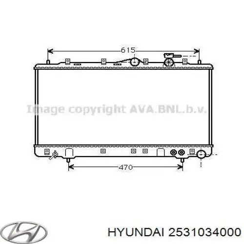 Радіатор основний Hyundai/Kia 2531034000 ціна, від 78.72 USD