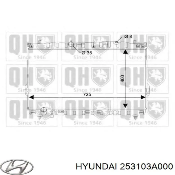 Купити 253103A101 Hyundai/Kia Радіатор двигуна