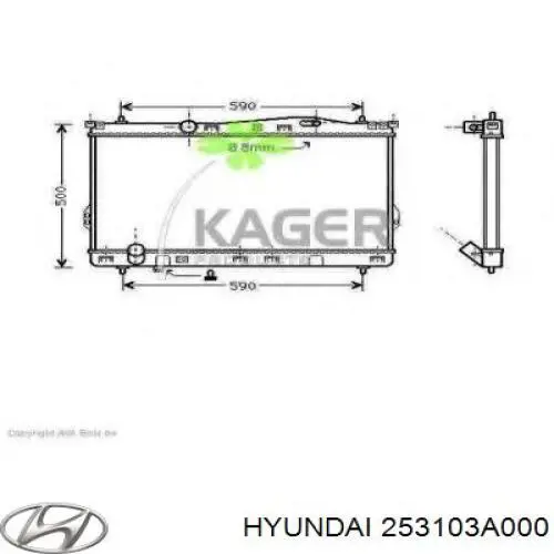Радіатор 253103A101 Hyundai/Kia