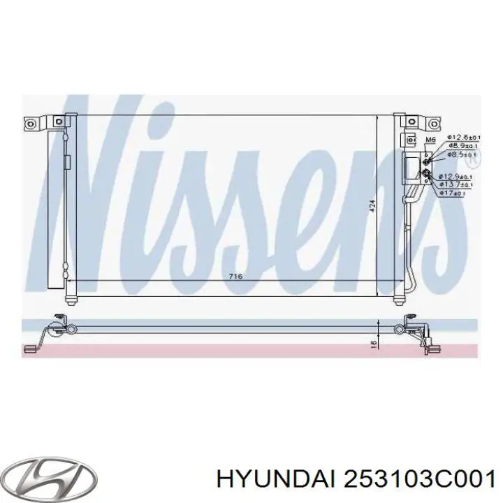 Радіатор 253103C001 Hyundai/Kia
