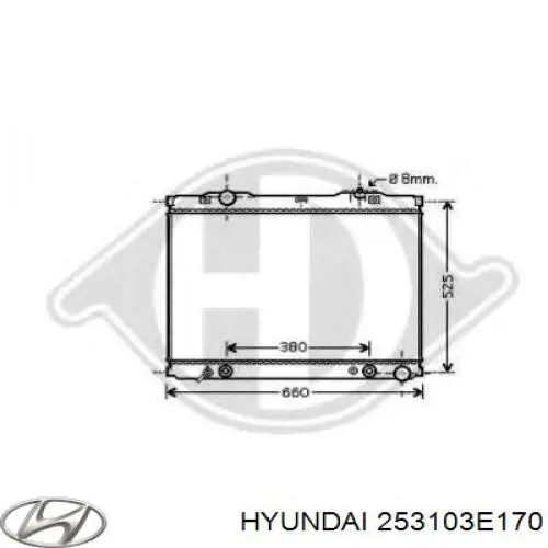 253103E170 Hyundai/Kia радіатор охолодження двигуна