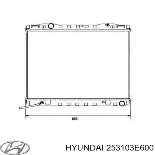 253103E600 Hyundai/Kia радіатор охолодження двигуна