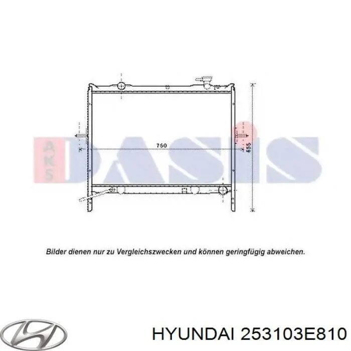253103E810 Hyundai/Kia Радіатор охолодження двигуна