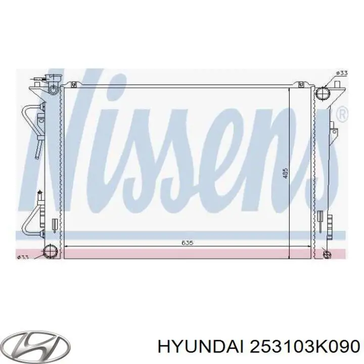 Купити 253103K090 Hyundai/Kia Радіатор двигуна