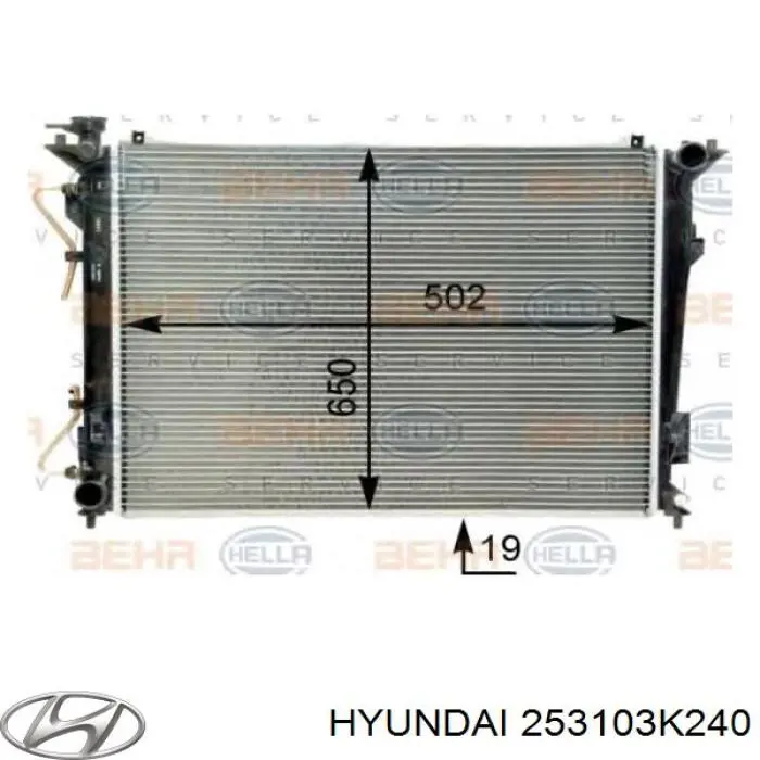 253103K240 Hyundai/Kia радіатор охолодження двигуна