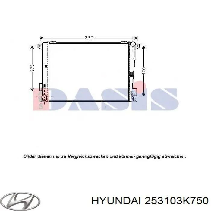 253103K750 Hyundai/Kia радіатор охолодження двигуна