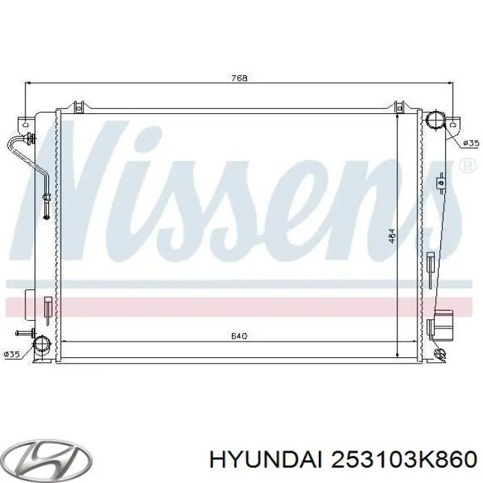 Радіатор основний Hyundai/Kia 253103K860 ціна, від 84.82 USD