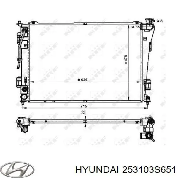 Радіатор основний Hyundai/Kia 253103S651 ціна, від 92.35 USD