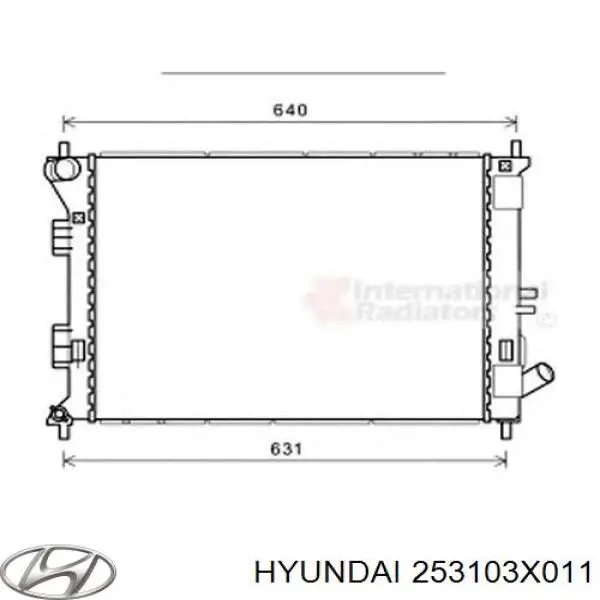 Радіатор основний Hyundai/Kia 253103X011 ціна, від 66.56 USD