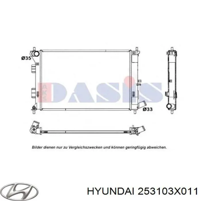 253103X011 Hyundai/Kia Радиатор