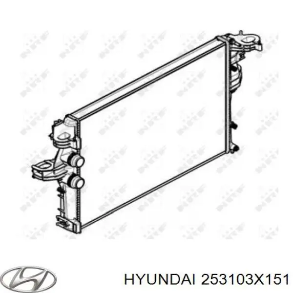 Радіатор охолодження двигуна 253103X151 Hyundai/Kia