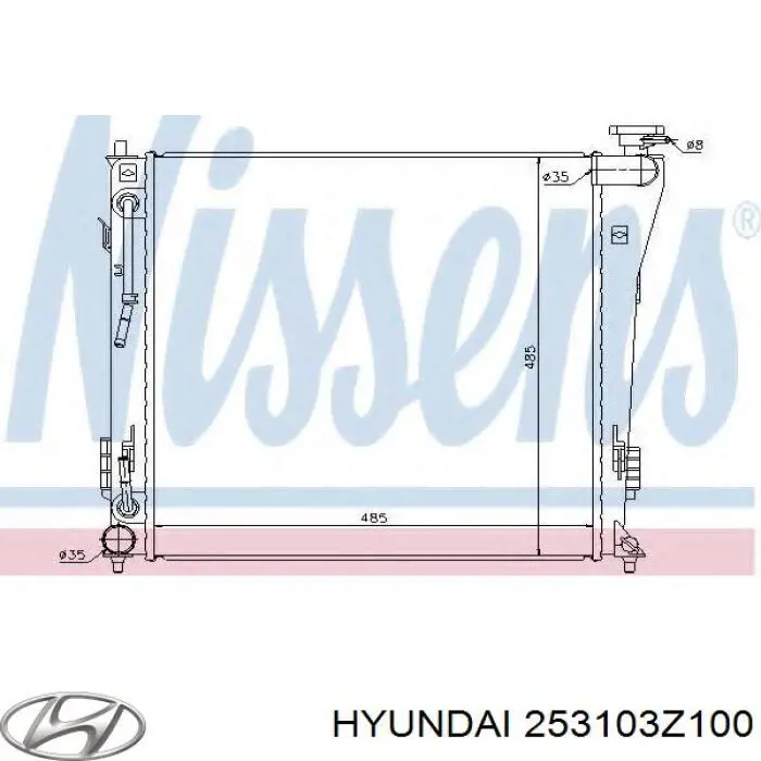 Купити 253103Z100 Hyundai/Kia Радіатор двигуна