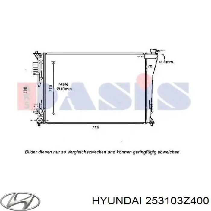 253103Z400 Hyundai/Kia Радіатор охолодження двигуна