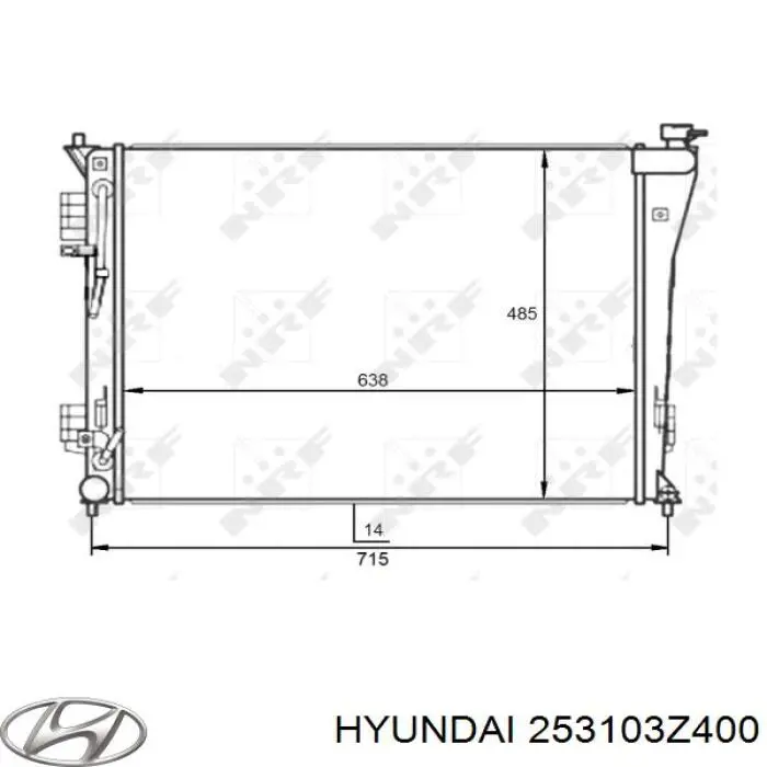 Радіатор основний Hyundai/Kia 253103Z400 ціна, від 179.39 USD