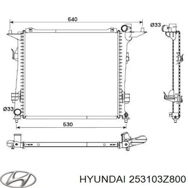 Радіатор основний Hyundai/Kia 253103Z800FFF ціна, від 213.75 USD