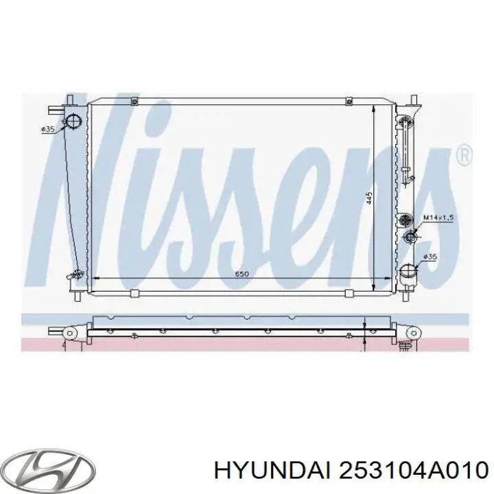 Купити 253104A010 Hyundai/Kia Радіатор двигуна