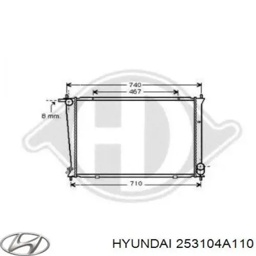 Радіатор 253104A110 Hyundai/Kia