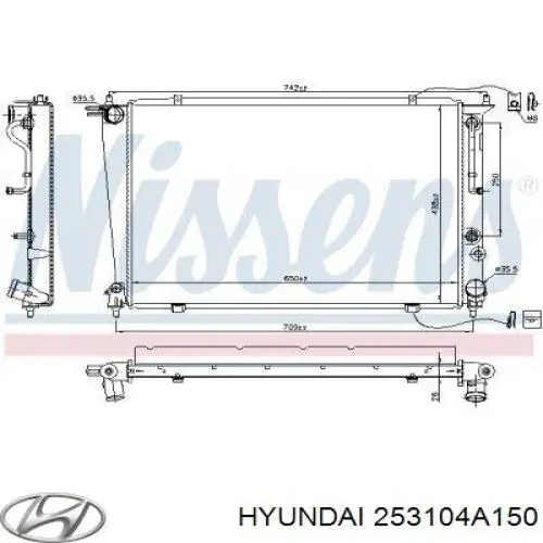 Радіатор основний Hyundai/Kia 253104A150 ціна, від 60.17 USD