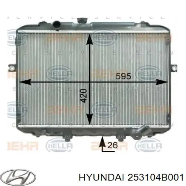 Радіатор основний Hyundai/Kia 253104B001 ціна, від 91.77 USD