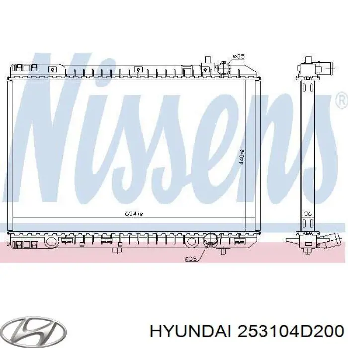 Радіатор основний Hyundai/Kia 253104D200 ціна, від 210.87 USD