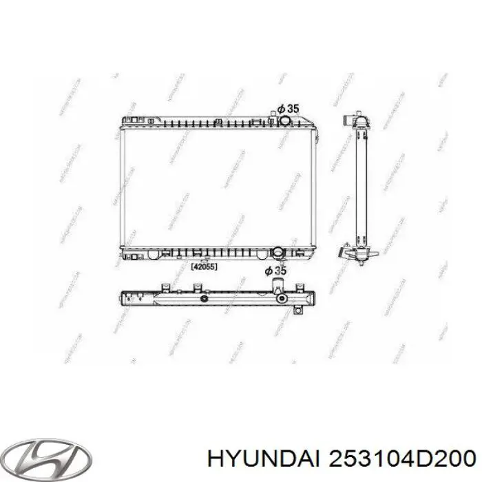 Купити 253104D200 Hyundai/Kia Радіатор двигуна