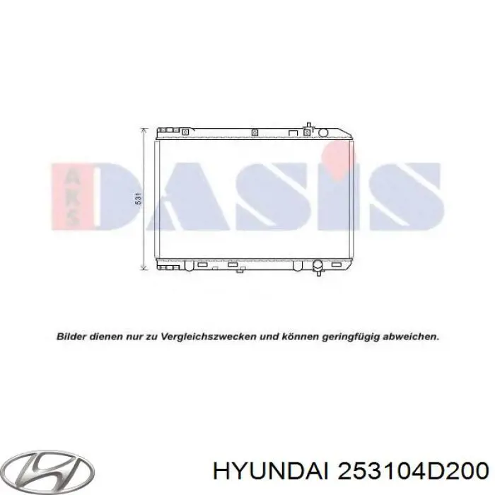 253104D200 Hyundai/Kia радіатор охолодження двигуна