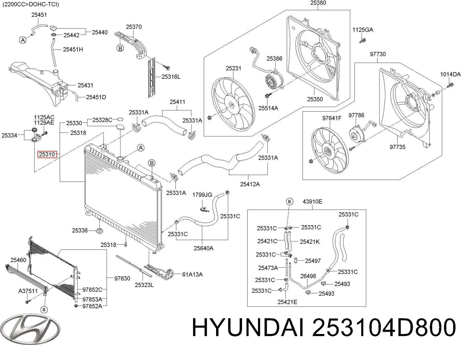 253104D830 Hyundai/Kia радіатор охолодження двигуна